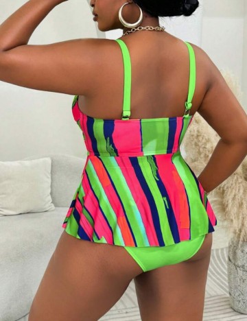 Costum de baie Shein Curve+, mix culori