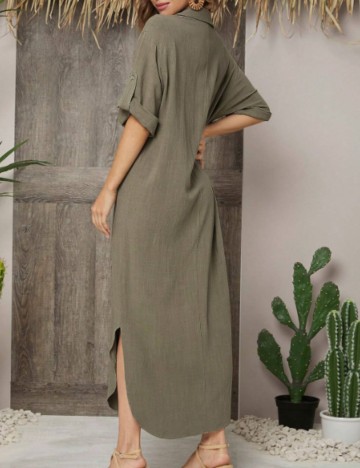 Rochie maxi Shein, kaki