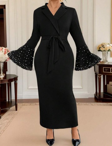 Rochie maxi Shein Curve+, negru