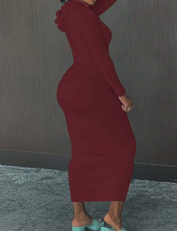 Rochie maxi Shein Curve+, vișiniu
