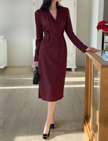 Rochie midi DAZY by Shein, vișiniu