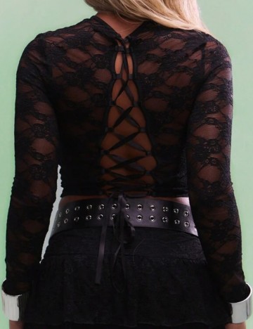 Top SUMWON by Shein, negru