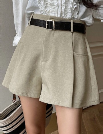Pantaloni scurți Shein, bej