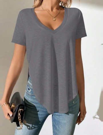 Tricou DAZY by Shein, gri