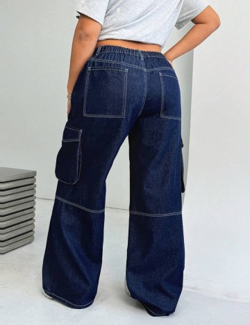 Jeans Shein Curve+, albastru