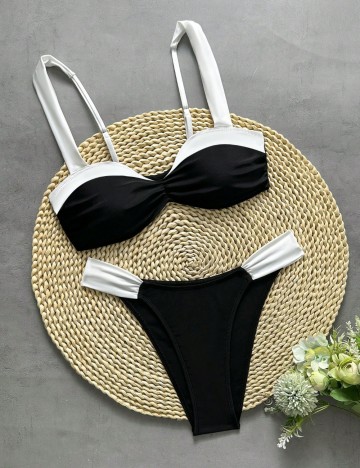 Costum de baie Shein, mix culori