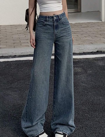 Jeans FRIFUL by SHEIN, albastru