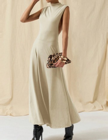 Rochie maxi Shein, crem