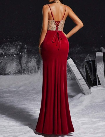 Rochie de ocazie Shein, vișiniu