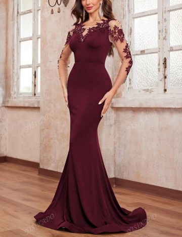 Rochie de ocazie Shein, vișiniu