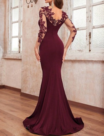 Rochie de ocazie Shein, vișiniu