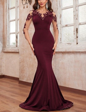 Rochie de ocazie Shein, vișiniu