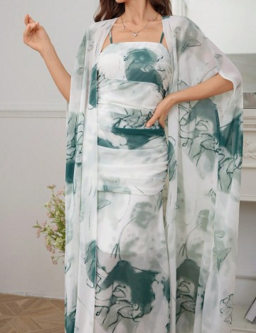 Set Rochie și Cardigan Shein, mix culori
