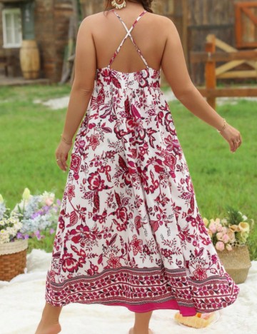 Rochie maxi Shein Curve+, mix culori
