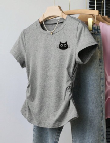 Tricou Shein, gri