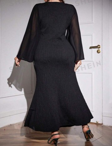 Rochie maxi Shein Curve+, negru