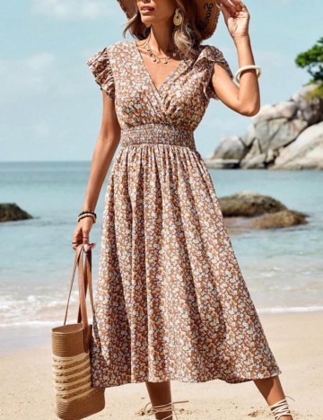 Rochie midi Shein, mix culori