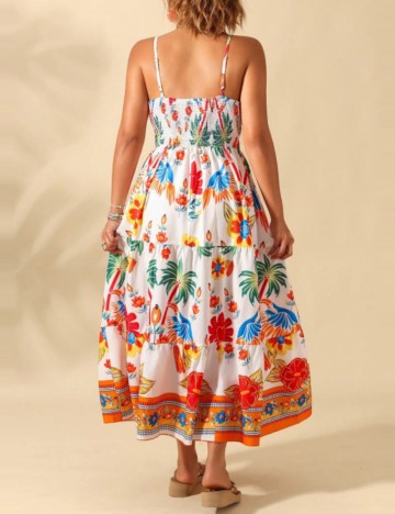 Rochie maxi Shein Curve+, mix culori