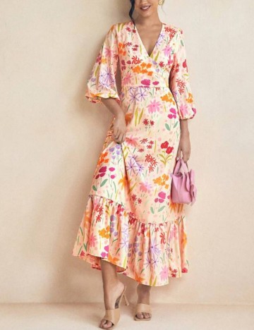 Rochie maxi Shein, mix culori
