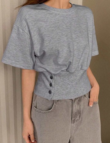 Tricou DAZY by Shein, gri