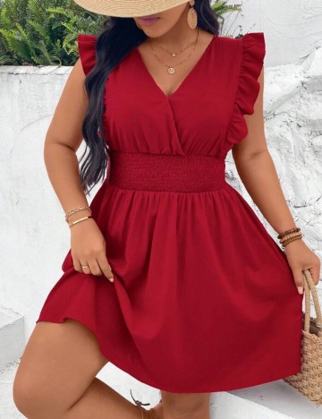 Rochie mini Shein Curve+, roșu