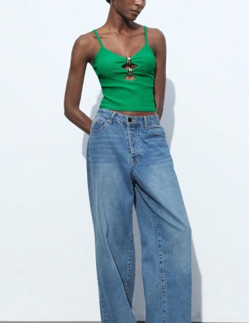 Top Shein, verde