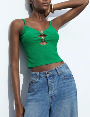 Top Shein, verde