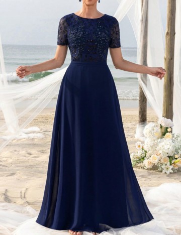 Rochie de ocazie Shein Curve+, albastru