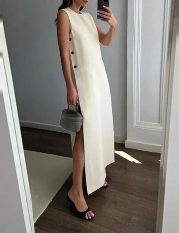Rochie midi Shein, crem