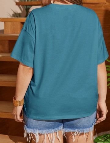 Tricou Shein Curve+, albastru