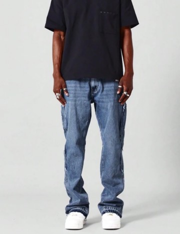 Jeans SUMWON by Shein, albastru