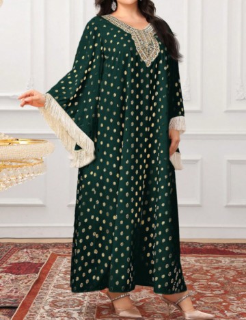 Rochie maxi Shein Curve+, verde