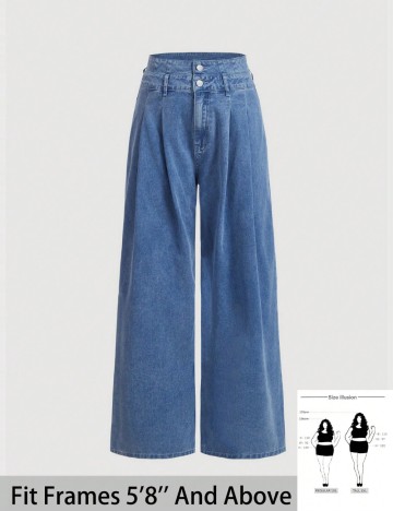 Jeans Shein Curve+, albastru