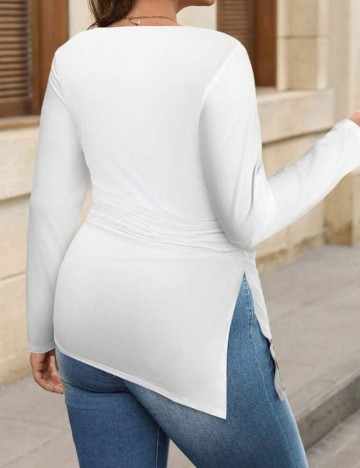 Bluză Shein Curve+, alb