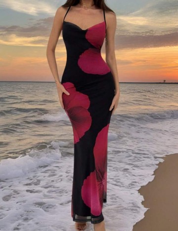 Rochie maxi Shein, mix culori
