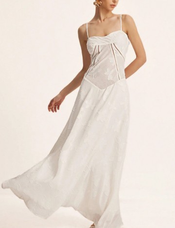 Rochie maxi Shein, crem
