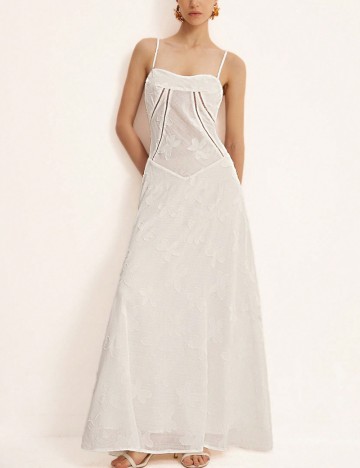 Rochie maxi Shein, crem