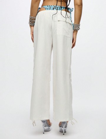 Pantaloni Shein, alb