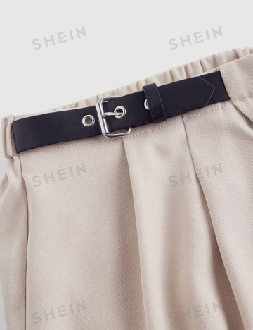 Pantaloni Shein Curve+, crem
