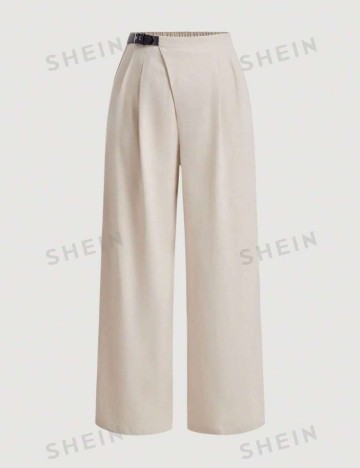 Pantaloni Shein Curve+, crem