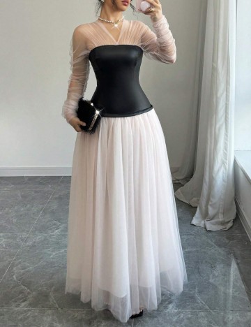 Rochie maxi Shein, mix culori