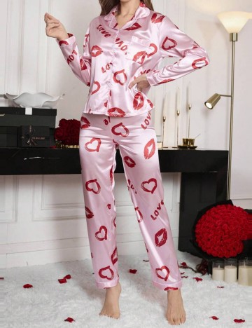 Compleu pijamale Shein, roz