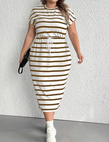 Rochie maxi Shein Curve+, mix culori
