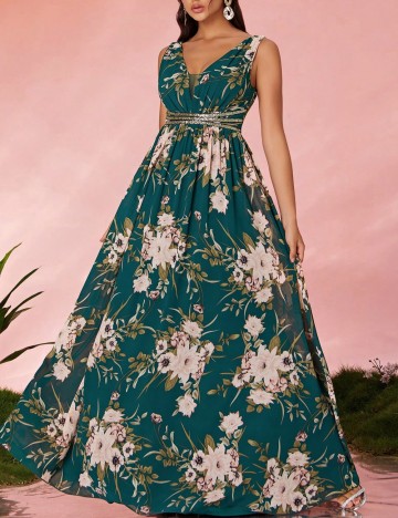 Rochie maxi Shein, verde