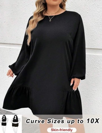 Rochie mini Shein Curve+, negru