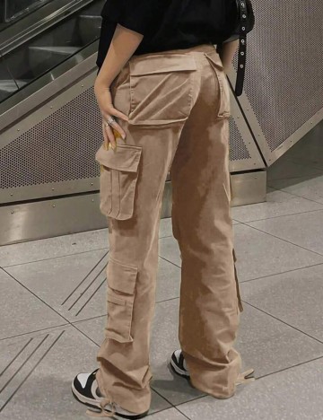 Pantaloni cargo Shein, maro