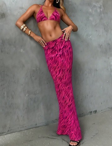 Set costum de baie și fustă Shein, mix culori