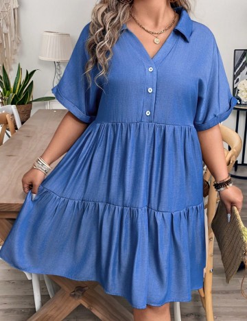Rochie mini Shein Curve+, albastru