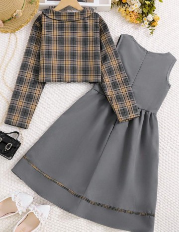 Set Rochie și Cardigan Shein, mix culori