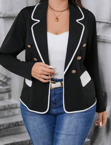 Sacou Shein Curve+, negru